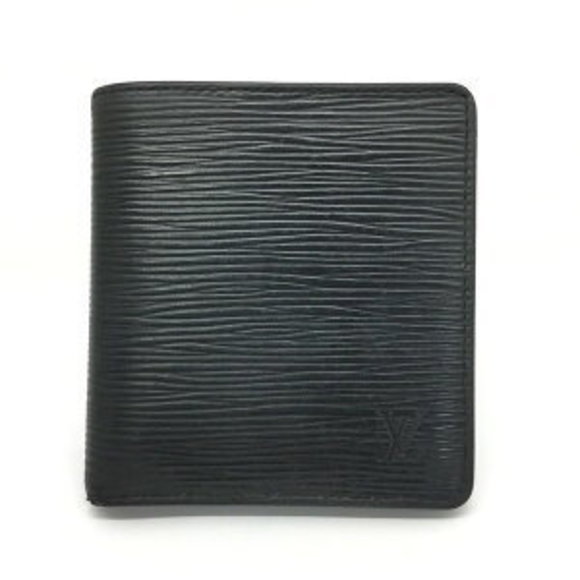 Louis Vuitton Porte Biere Carte Epi Noir Black Bifold Wallet Black no - Picture 1 of 7